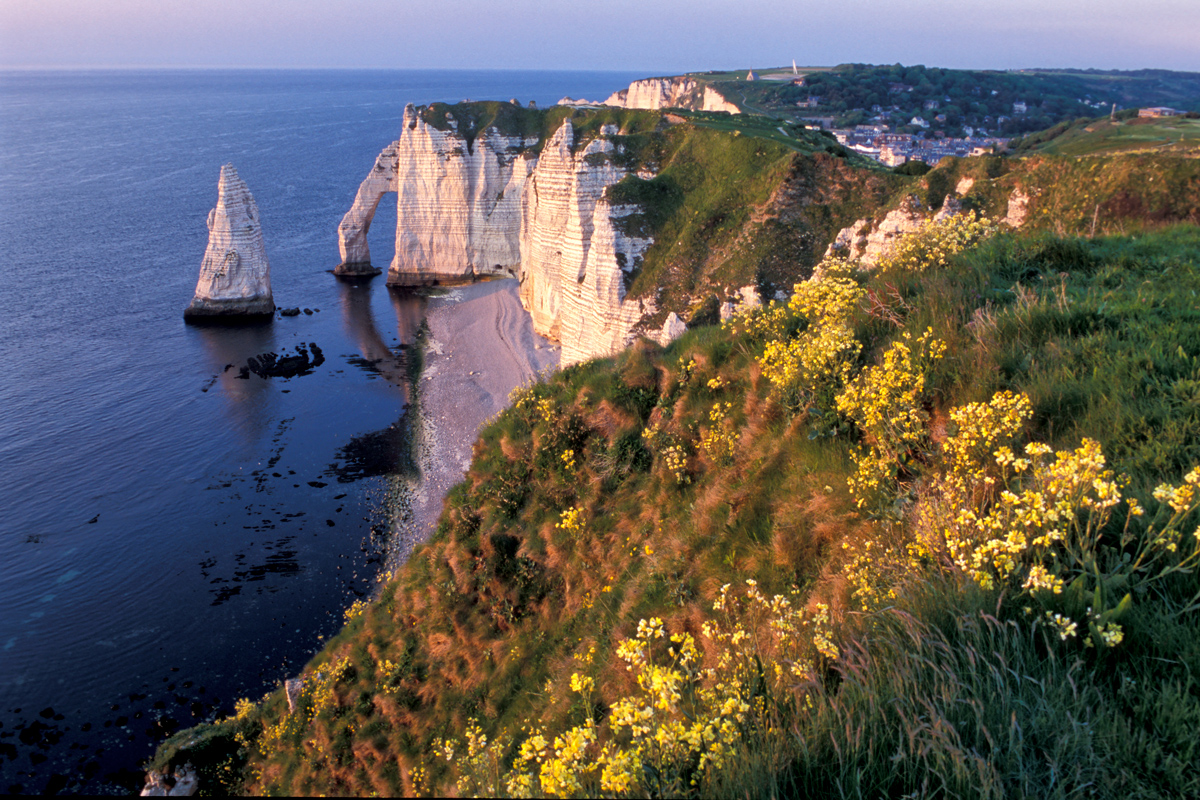 Sea cliffs at Etretat, Normandy, France